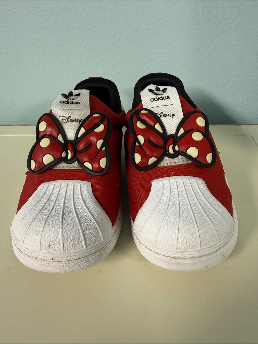 adidas x Disney Minnie Mouse Superstar 360 Shoes Kids 8K Red Bow